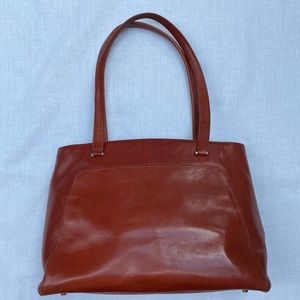 Monsac Original Cognac Leather Tote